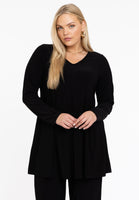 Tunic V-neck pleat DOLCE - black  - #1