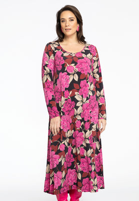 Dress A-line long ROSE - pink - #1