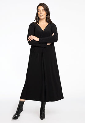 Dress long gather DOLCE - black  - #2