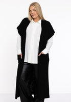 Cardigan sleeveless CABLE - black - #1