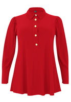 Blouse flare puff sleeve DOLCE - red  - #4