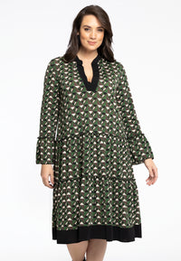 Dress GEOMETRIC - green - #1