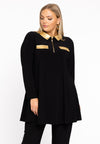 Tunic wide bottom zipper DOLCE - black 