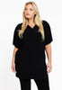 Tunic straight PLISSE - black 