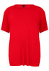 Tunic straight PLISSE - red  - #4