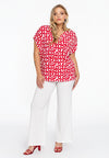 Shirt V-neck PENELOPE - red - #2