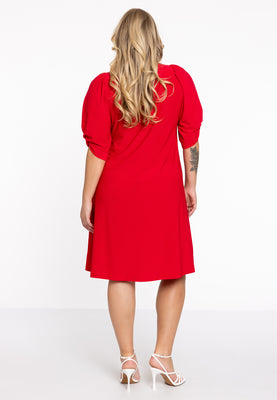 Dress puff sleeve DOLCE - red  - #3