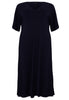 Dress V-neck PLISSE - blue - #4