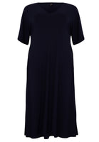 Dress V-neck PLISSE - blue - #4