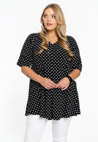 Tunic swing DOTS - black - #1