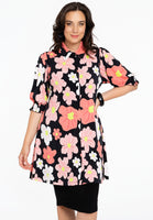 Blouse puff sleeve HIBISCUS - black - #1