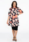 Blouse puff sleeve HIBISCUS - black 