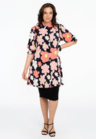 Blouse puff sleeve HIBISCUS - black - #2