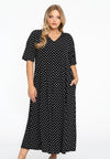 Dress swing DOTS - black