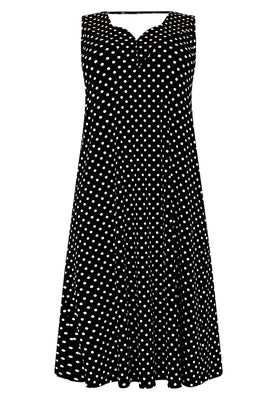 Dress sleeveless DOTS - black  - #4