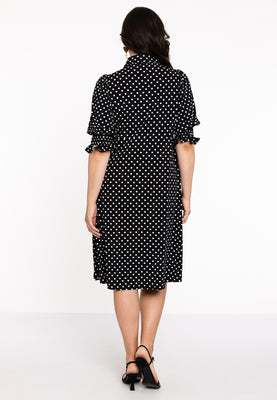 Dress buttoned DOTS - black  - #3