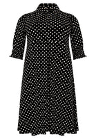 Dress buttoned DOTS - black  - #4