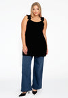 Singlet flare ruffle DOLCE - black