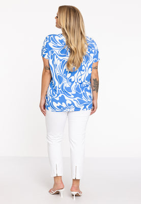 Shirt V-neck MAJOLICA - light blue - #3