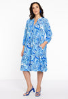 Dress ruffled PORCELAIN - blue