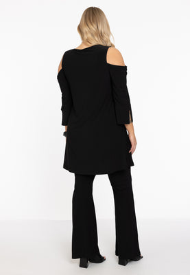 Tunic wide bottom cut outs DOLCE - black  - #3