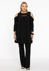 Tunic wide bottom cut outs DOLCE - black
