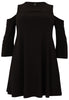 Tunic wide bottom cut outs DOLCE - black  - #4