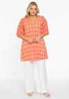 Tunic plisse SWIRL - red