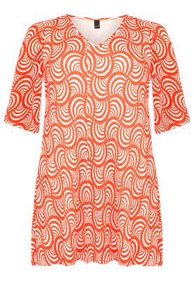 Tunic plisse SWIRL - red  - #4