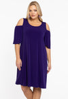 Dress cut out shoulder DOLCE - purple