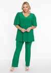 Tunic flare pleated sleeve DOLCE - green