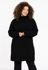 Pullover teddy high neck - black