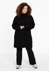 Pullover teddy high neck - black