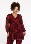 Tunic wide bottom CHECK - red 