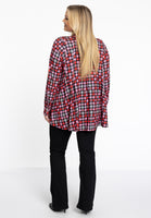 Blouse flare PIED DE POULE - red - #3