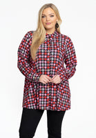 Blouse flare PIED DE POULE - red - #1