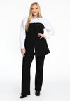 Trousers bootleg RIB - black