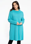 Long sweater - turquoise