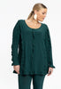 Tunic flare ruffled DOLCE - dark green