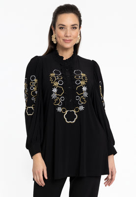 Tunic embroidered DOLCE - black  - #1