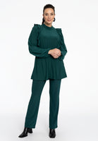 Tunic flare ruffle DOLCE - dark green - #2