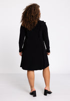 Dress V-neck ruffled DOLCE - black - #3