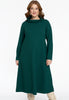 Dress high neck TYRA - dark green