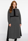 Dress zipper jaquard knit - Black