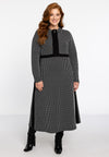 Dress zipper jaquard knit - Black