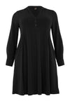 Dress grandad collar DOLCE - black