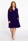 Dress grandad collar DOLCE - purple