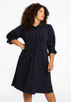 Dress buttoned DOLCE PINSTRIPE - blue