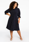 Dress buttoned DOLCE PINSTRIPE - blue