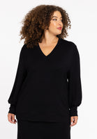 Sweater V-neck LOUNGE - black  - #1